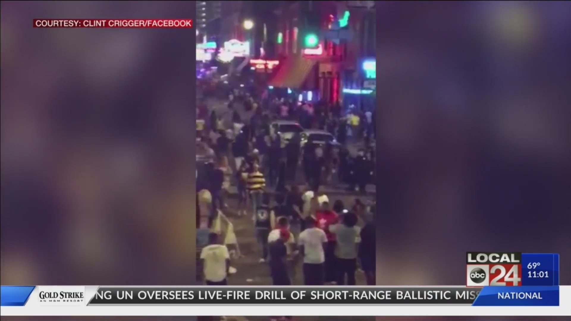 Violent night near Beale Street