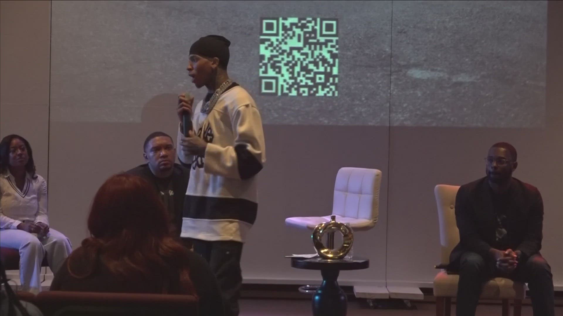 City leaders, organizers and even rapper NLE Choppa hoped to get through to young people during Black Men Crowned’s second annual "Speak Up" town hall meeting.