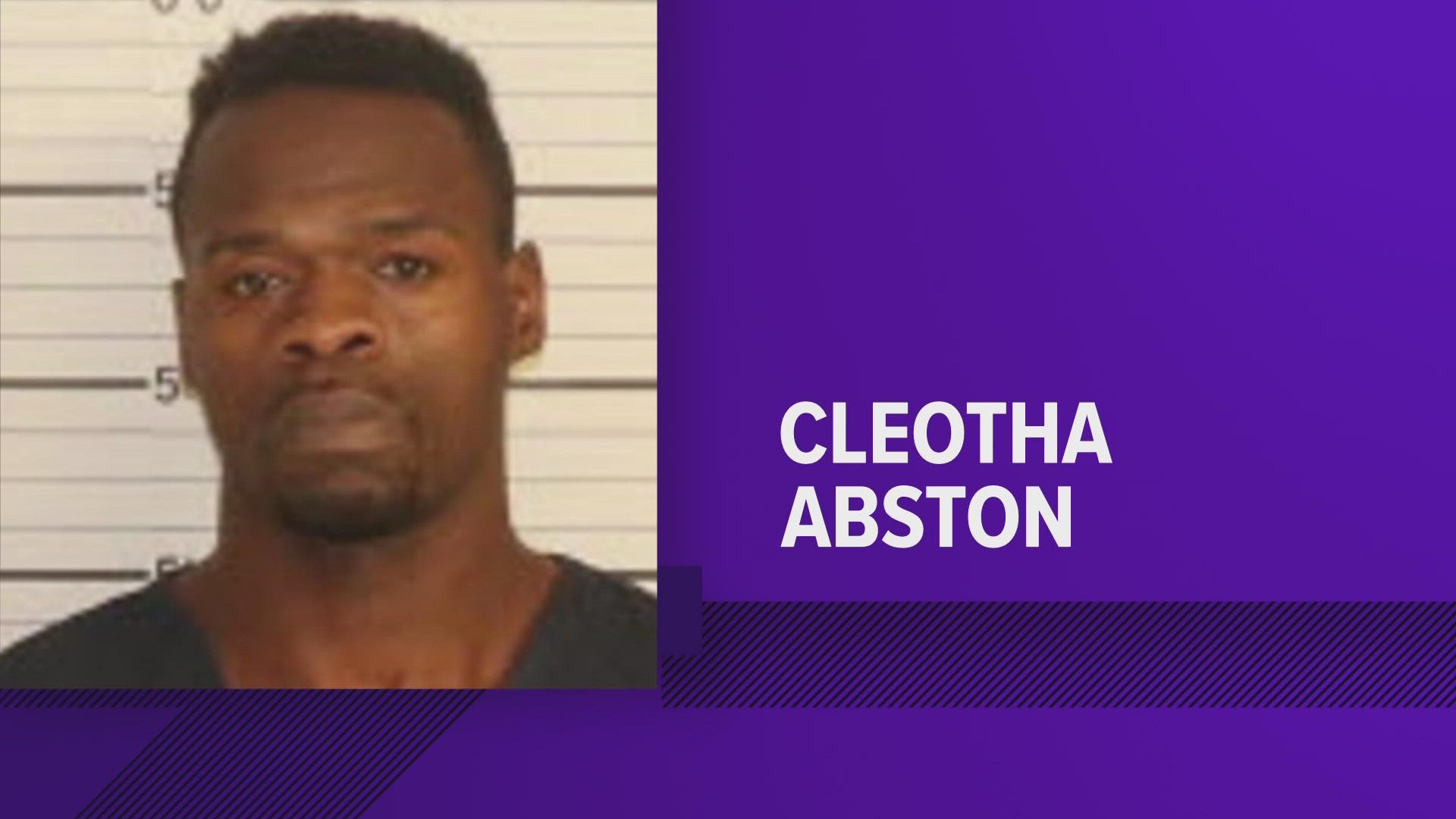 According to Shelby County jail records, charges faced by Cleotha Abston now include identify theft, theft of property, and credit card fraud.