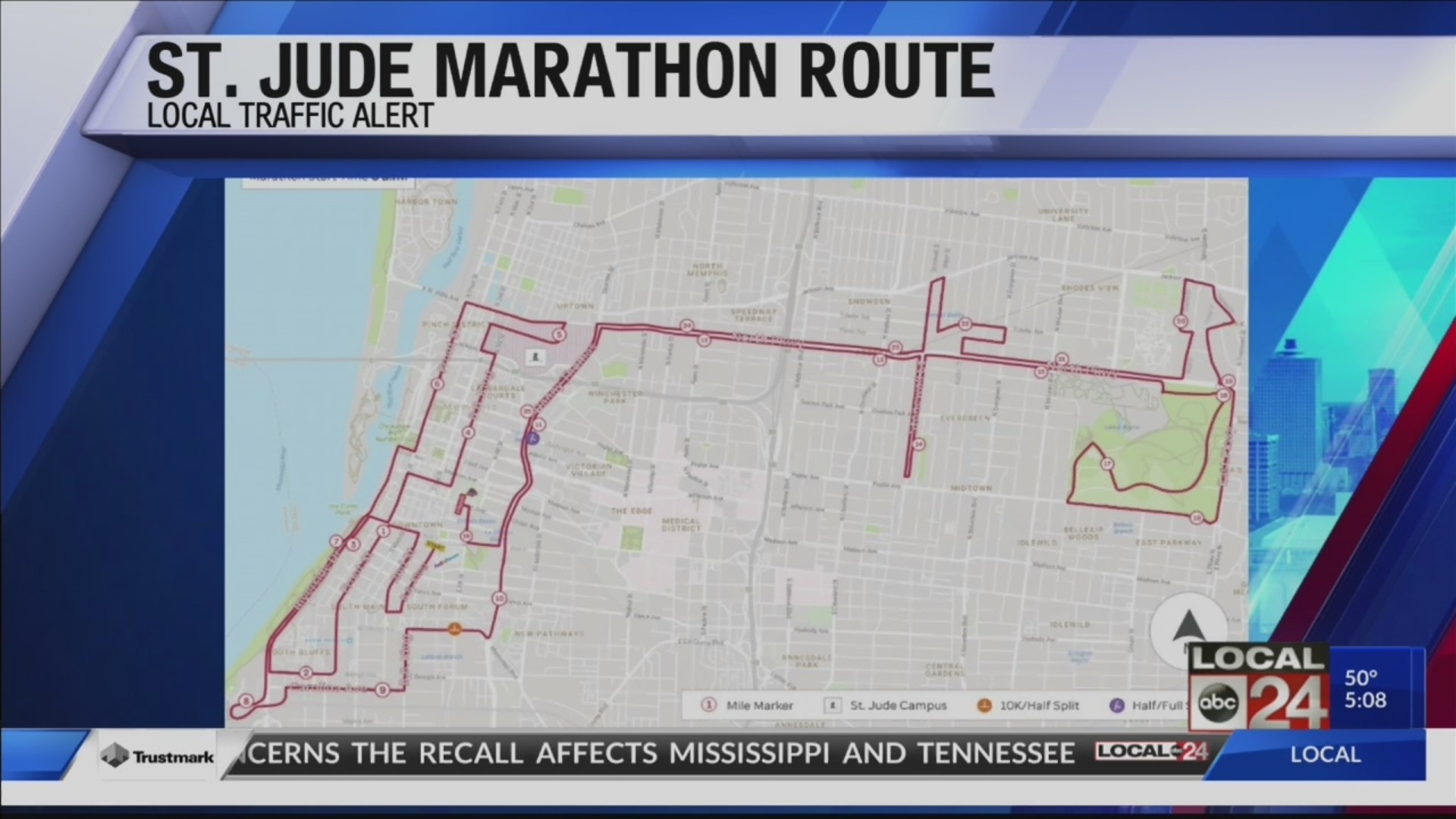 St. Jude marathon and Tigers’ AAC championship game mean road closures