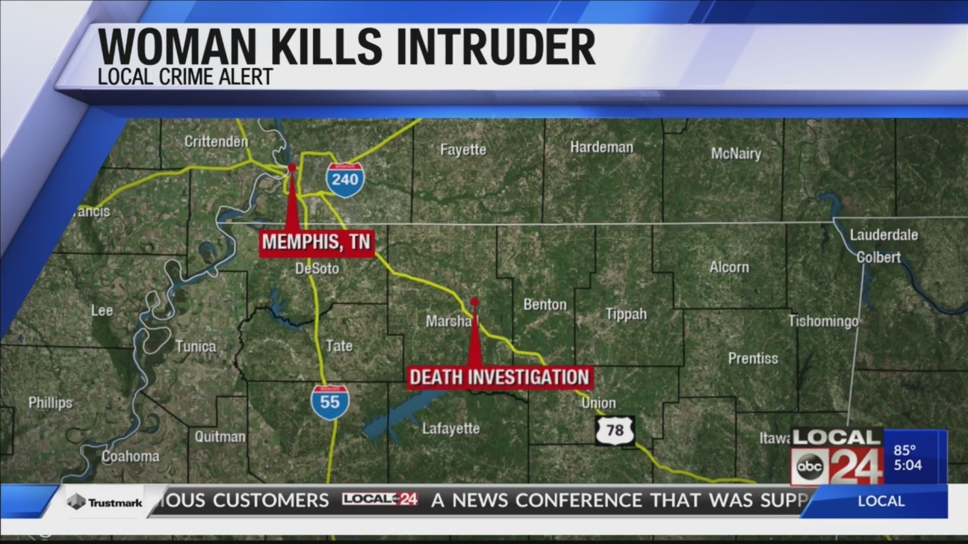 woman kills intruder