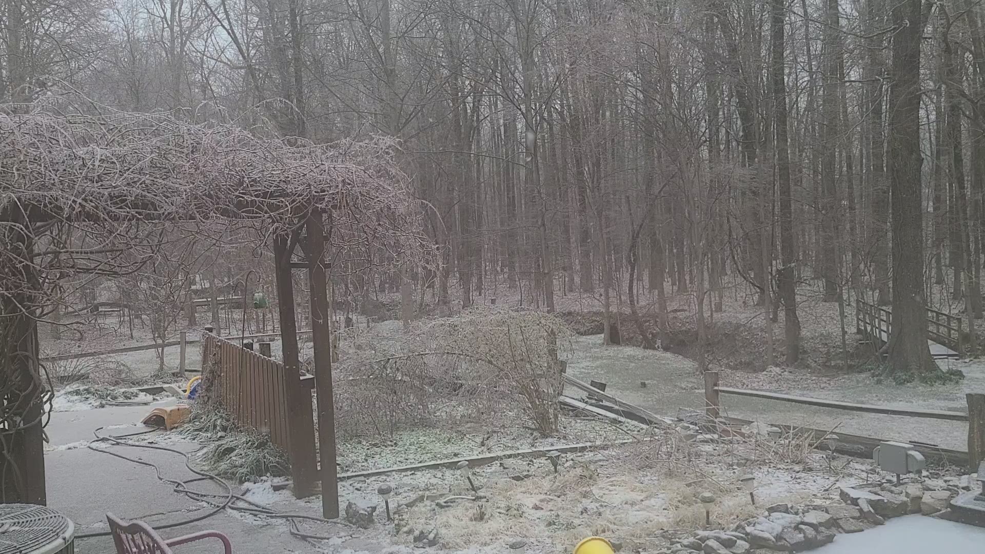 A look at snow in Bartlett, Tennessee, Sunday, February 14, 2021.
