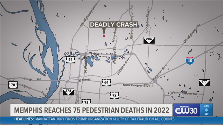 Two people killed in separate pedestrian crashes in Memphis Tuesday night