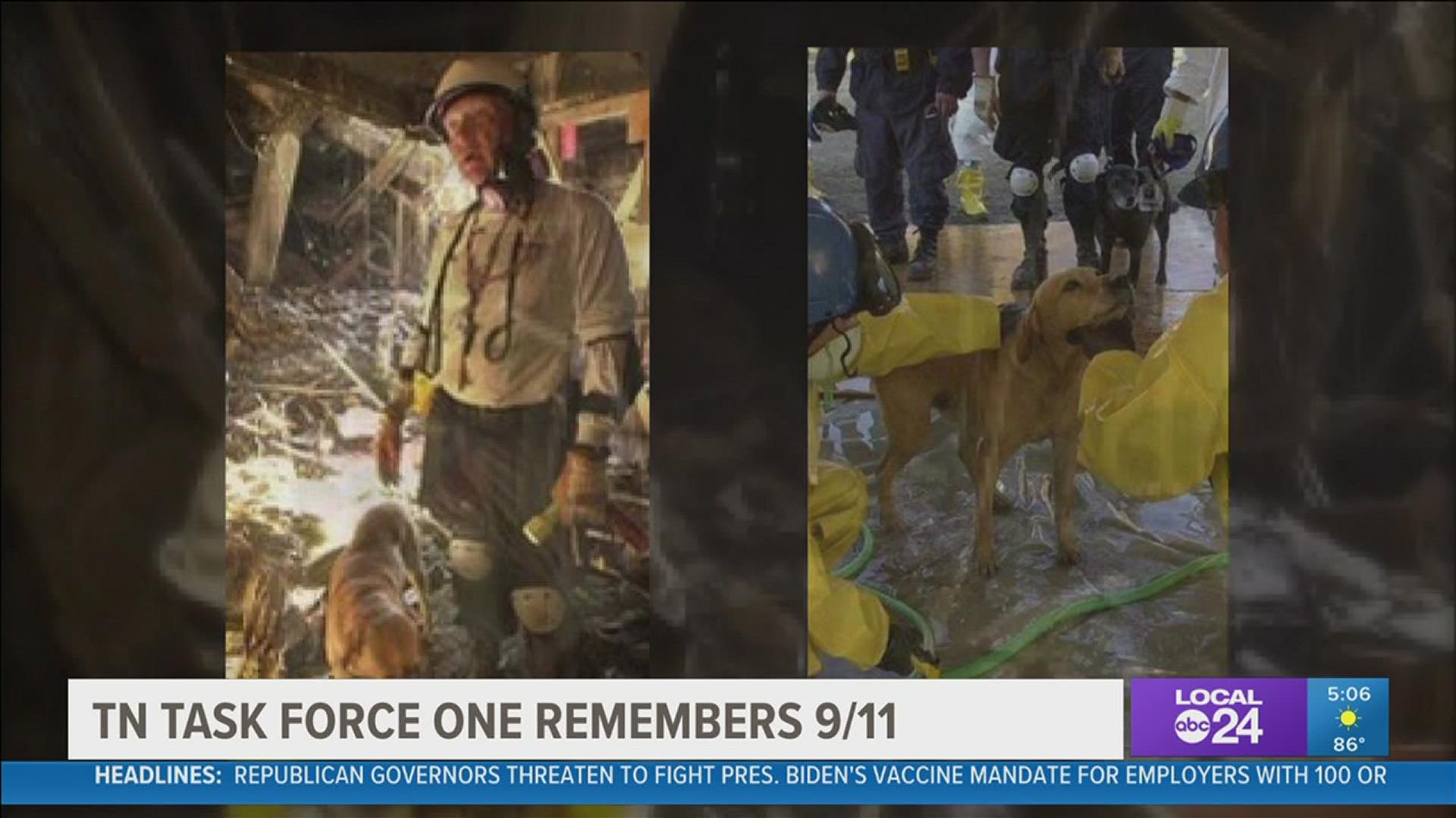 A Shelby County K9 team member on Tennessee Task Force One remembers the search and rescue mission at the Pentagon 20 years ago.