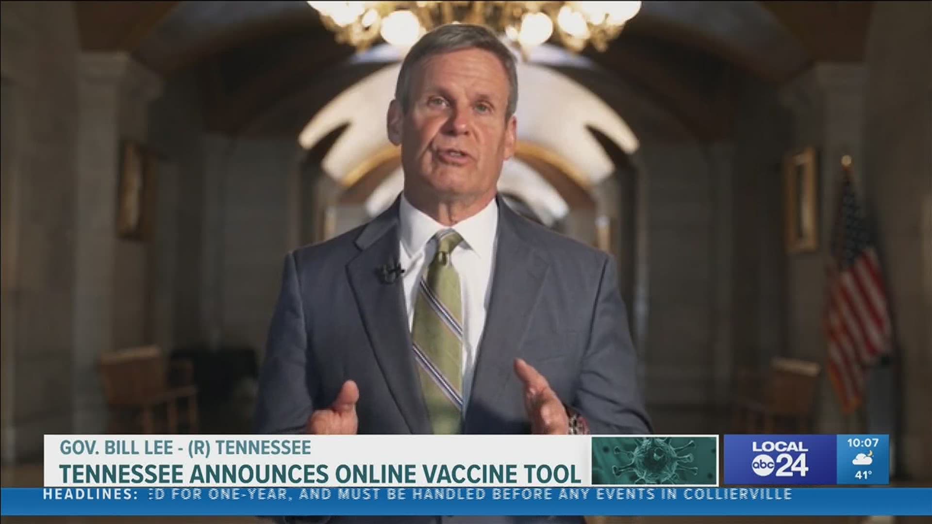 Tennessee Governor Bill Lee said the state is working to quickly vaccinate people.