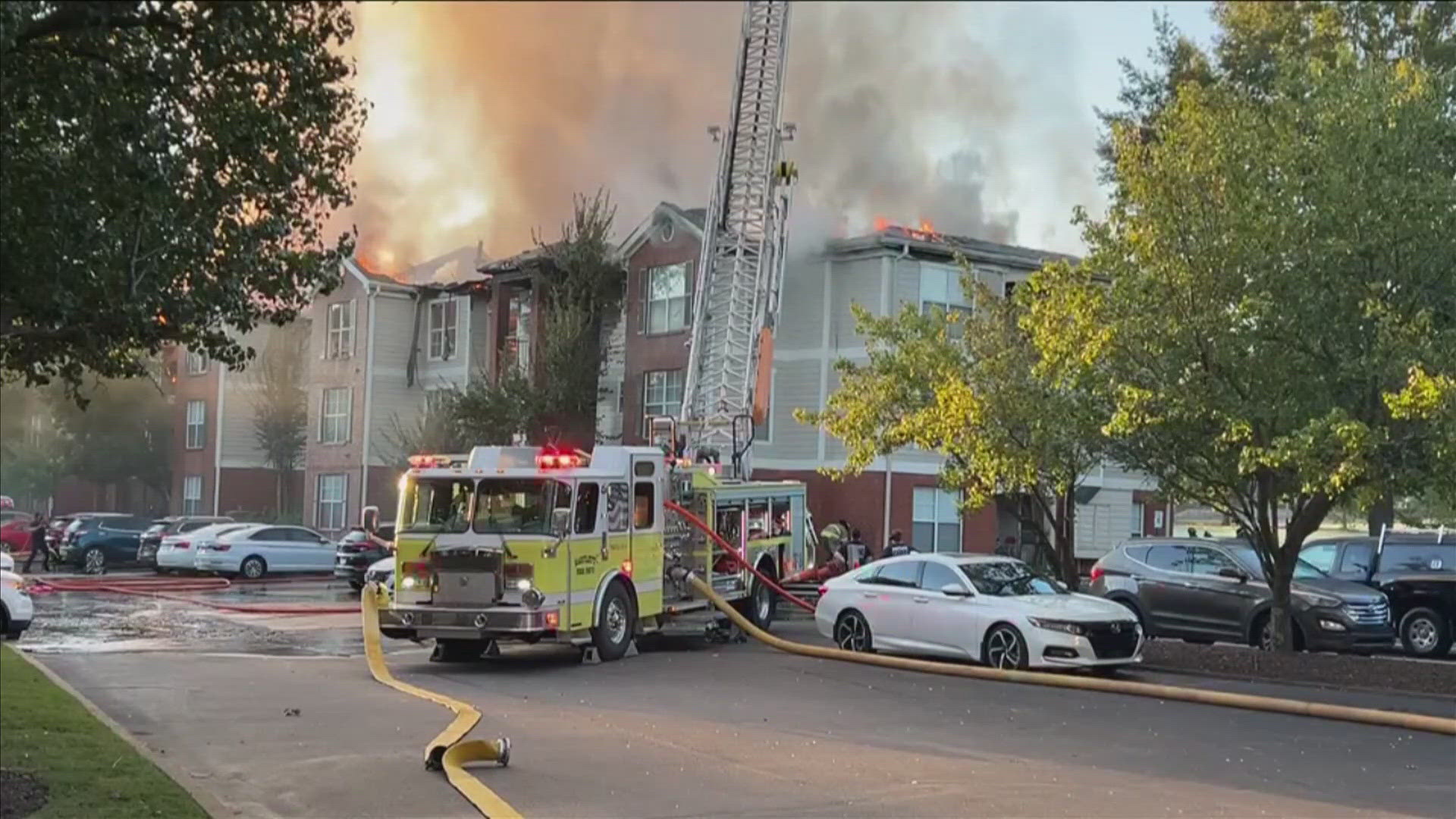 A man credited with saving several people at a Bartlett apartment complex fire is recovering after he sustained second-degree burns over parts of his body.