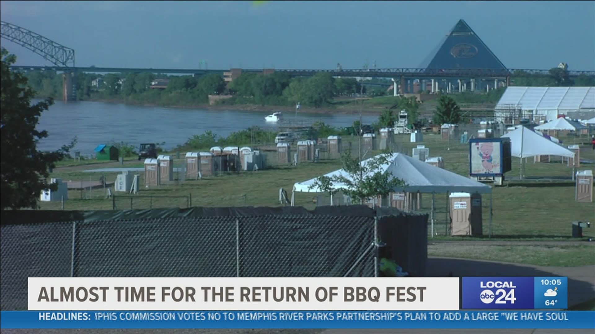 Just a week out from the World Championship Barbeque Cooking Contest Memphis In May getting set for the festival's return during COVID.