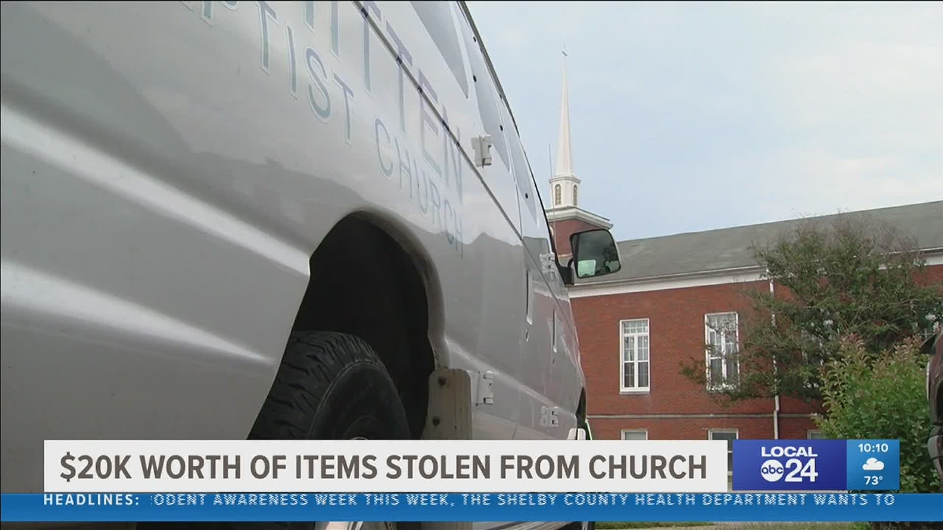 Church administrators said the suspect broke into the church late Sunday night and spent nearly seven hours inside.