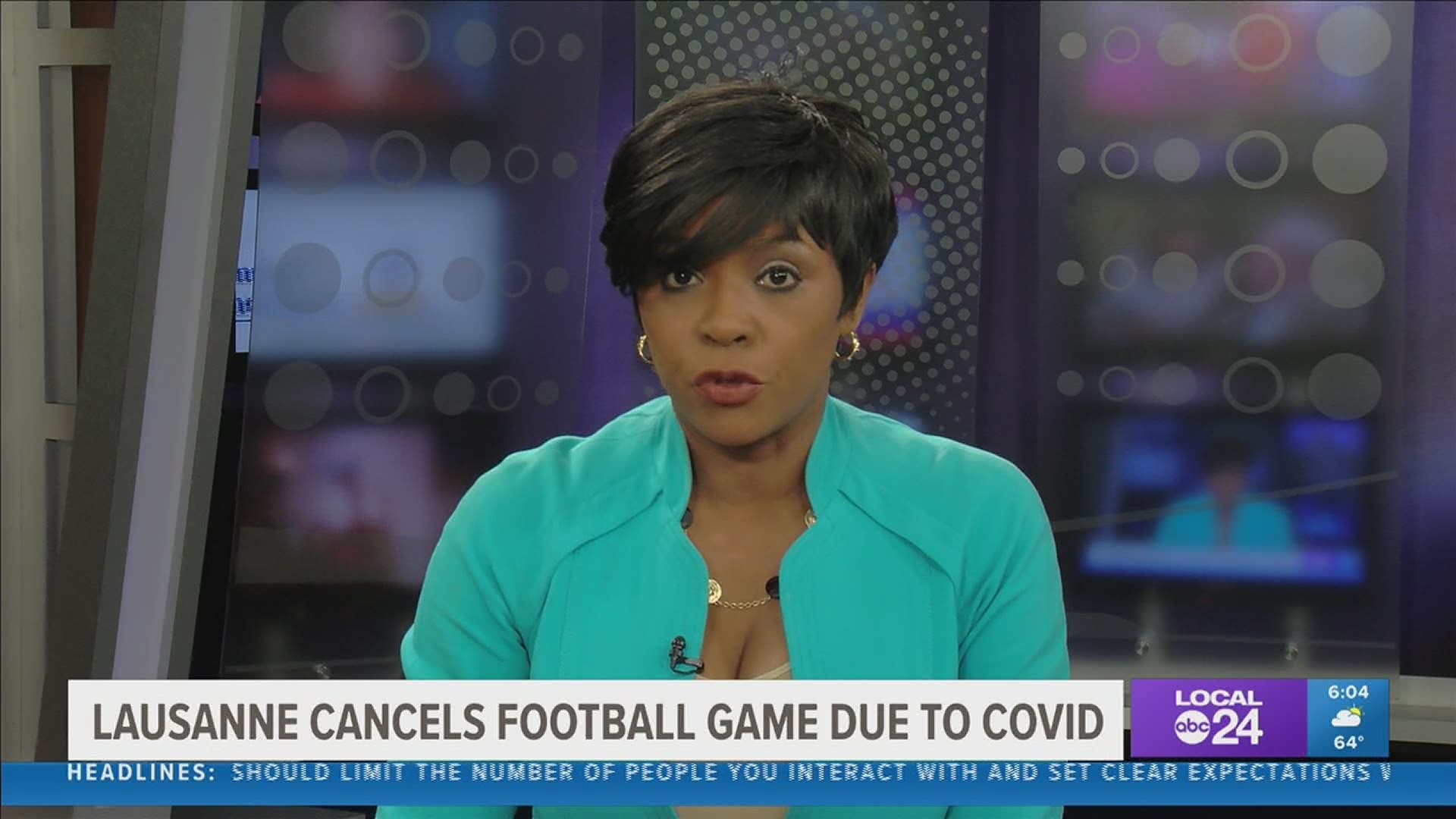 Lausanne canceled its Friday football game against Lipscomb Academy due to a case of COVID-19.