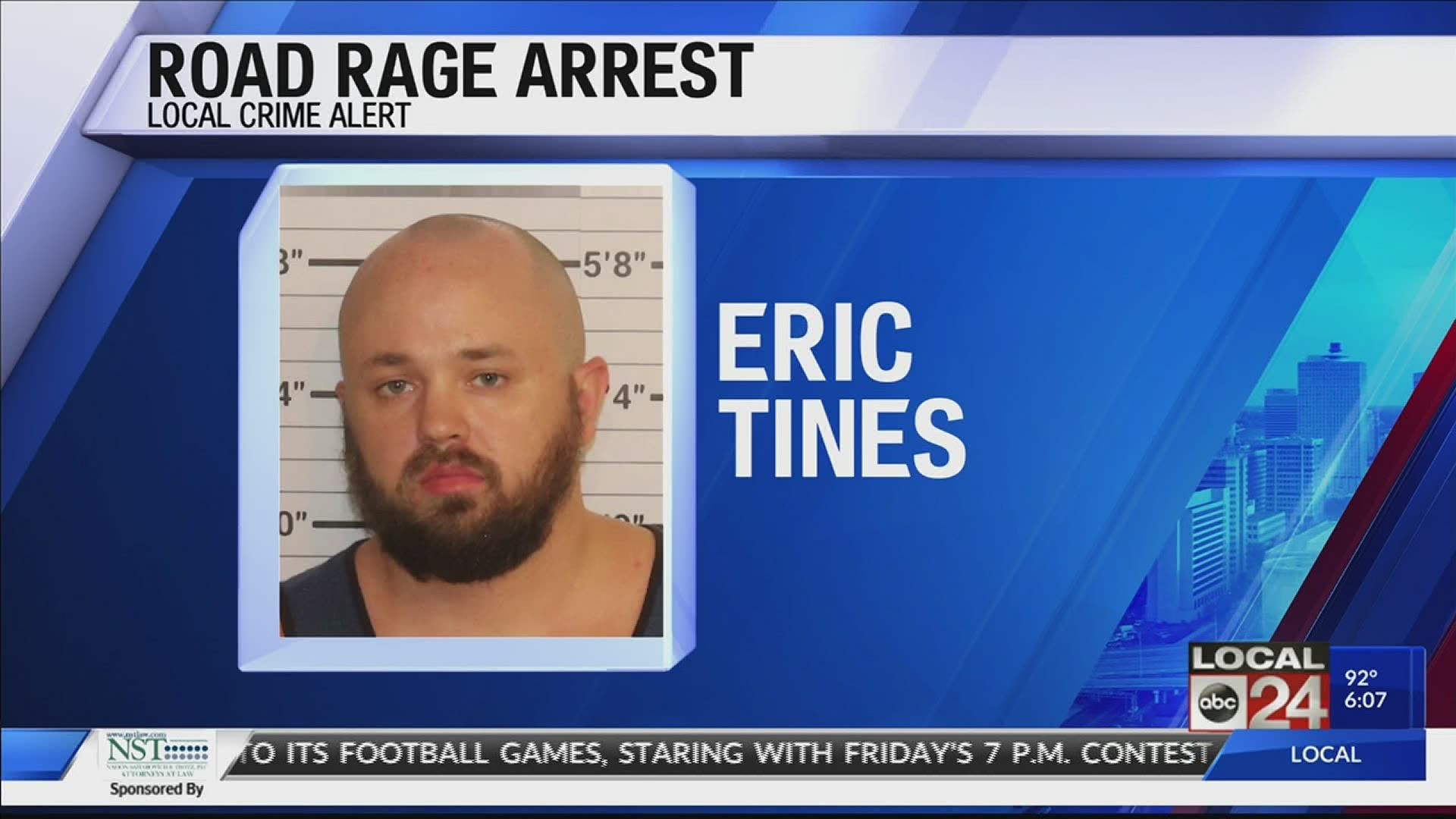Police say Eric Tines admitted to firing a shot after he was cut off and the other driver showed a gun.
