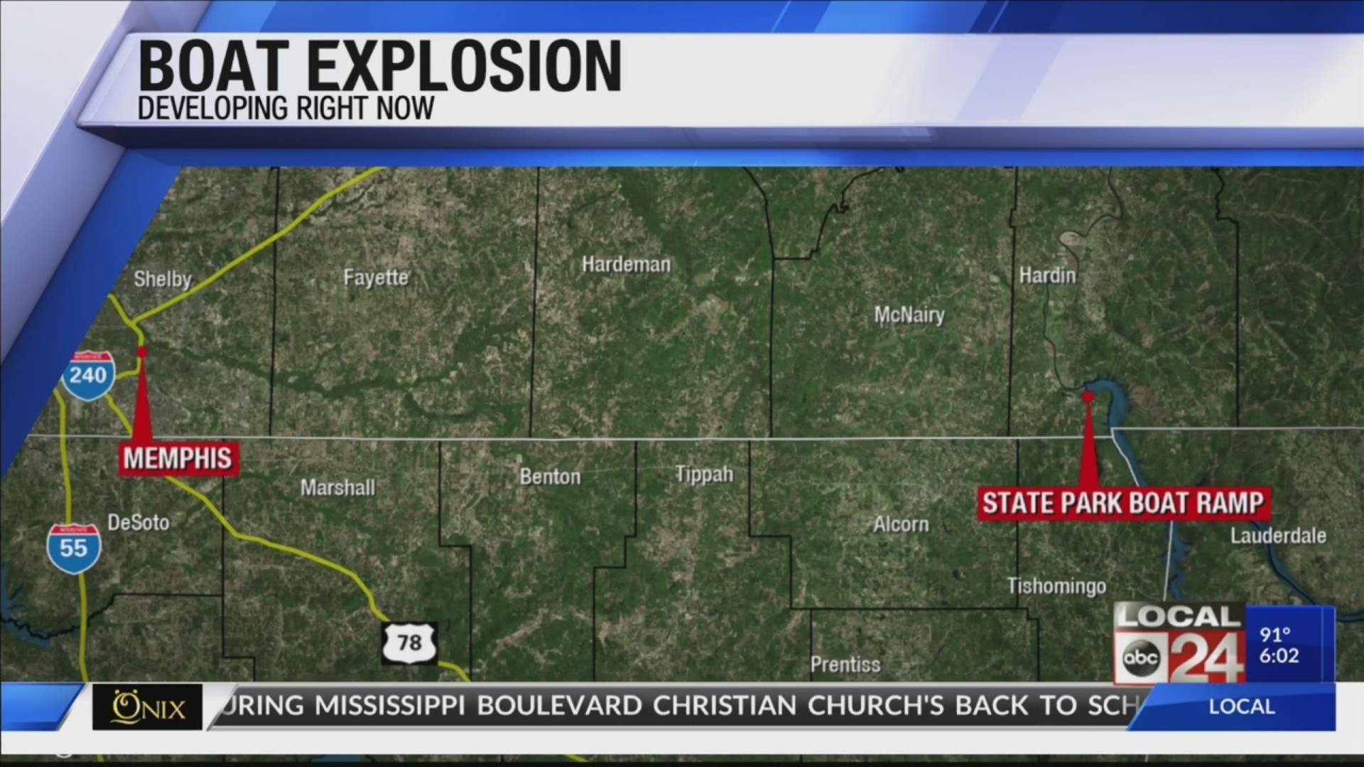 Four injured in boat explosion on Pickwick Lake