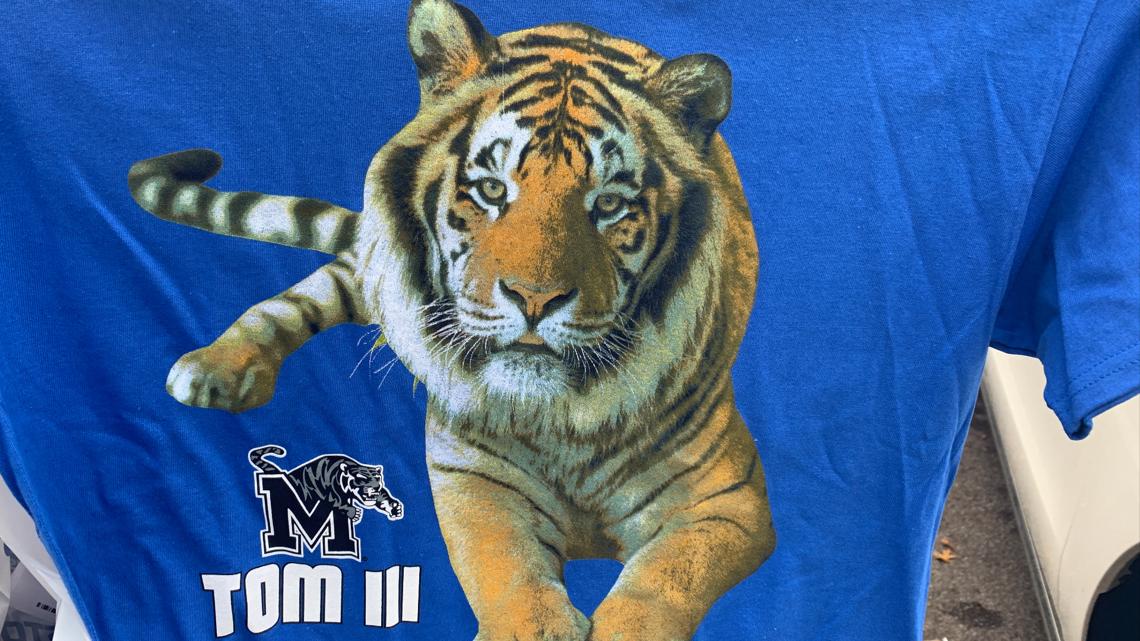 Memphis Tigers mascot TOM3 tribute Liberty Bowl Memorial Stadium