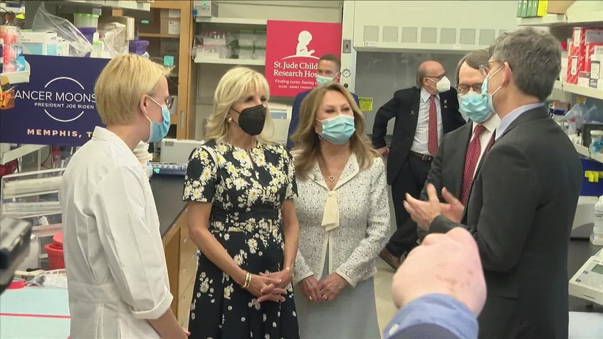 Dr. Jill Biden's St. Jude visit highlights research initiatives and support of Ukrainian patients now being treated in Memphis.