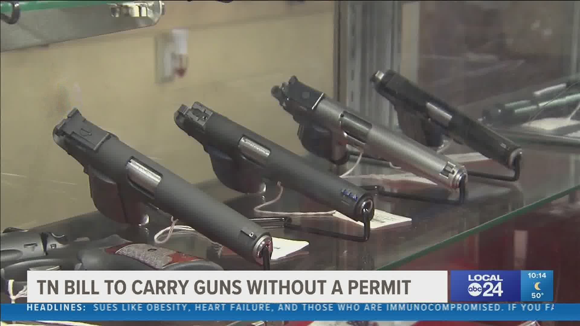 A bill that would allow people 21 and older to carry guns without a permit is moving through the legislature, as those law enforcement speak out against it.