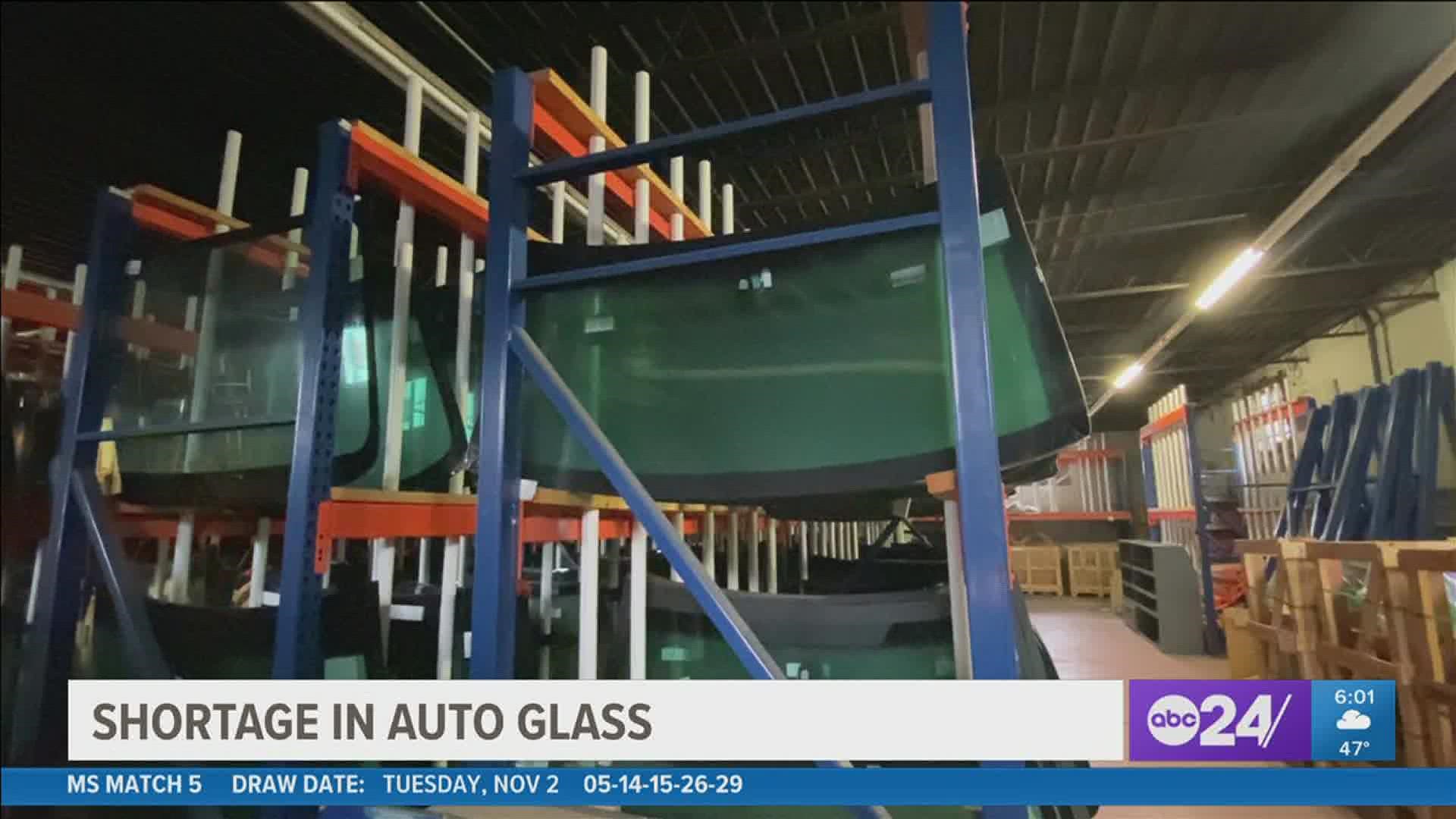 A national glass shortage means delays and increased costs for auto glass repairs.