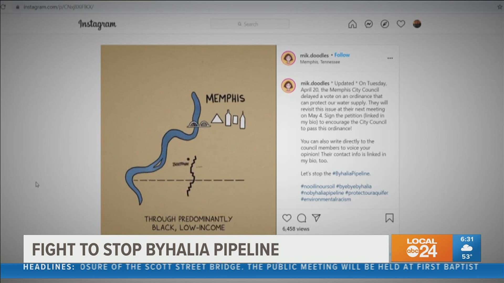 Justin Timberlake urged his 60 million followers to sign a petition against the Byhalia Connection pipeline.