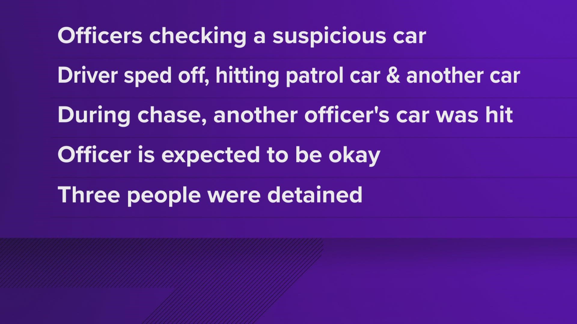 Memphis Police said the chase started when a suspected stolen car rammed into an MPD squad car around 11 a.m. Thursday.