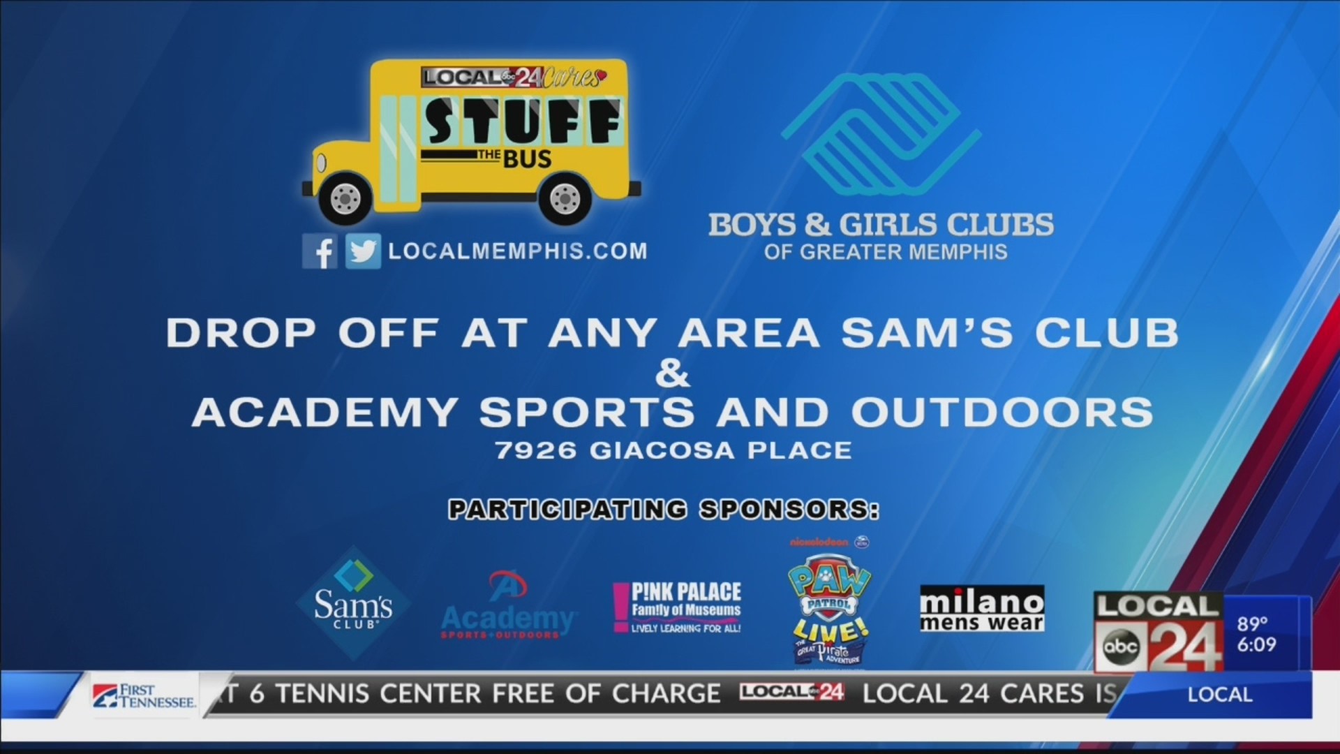 Help Local 24 Cares and the Boys & Girls Club “Stuff the Bus”