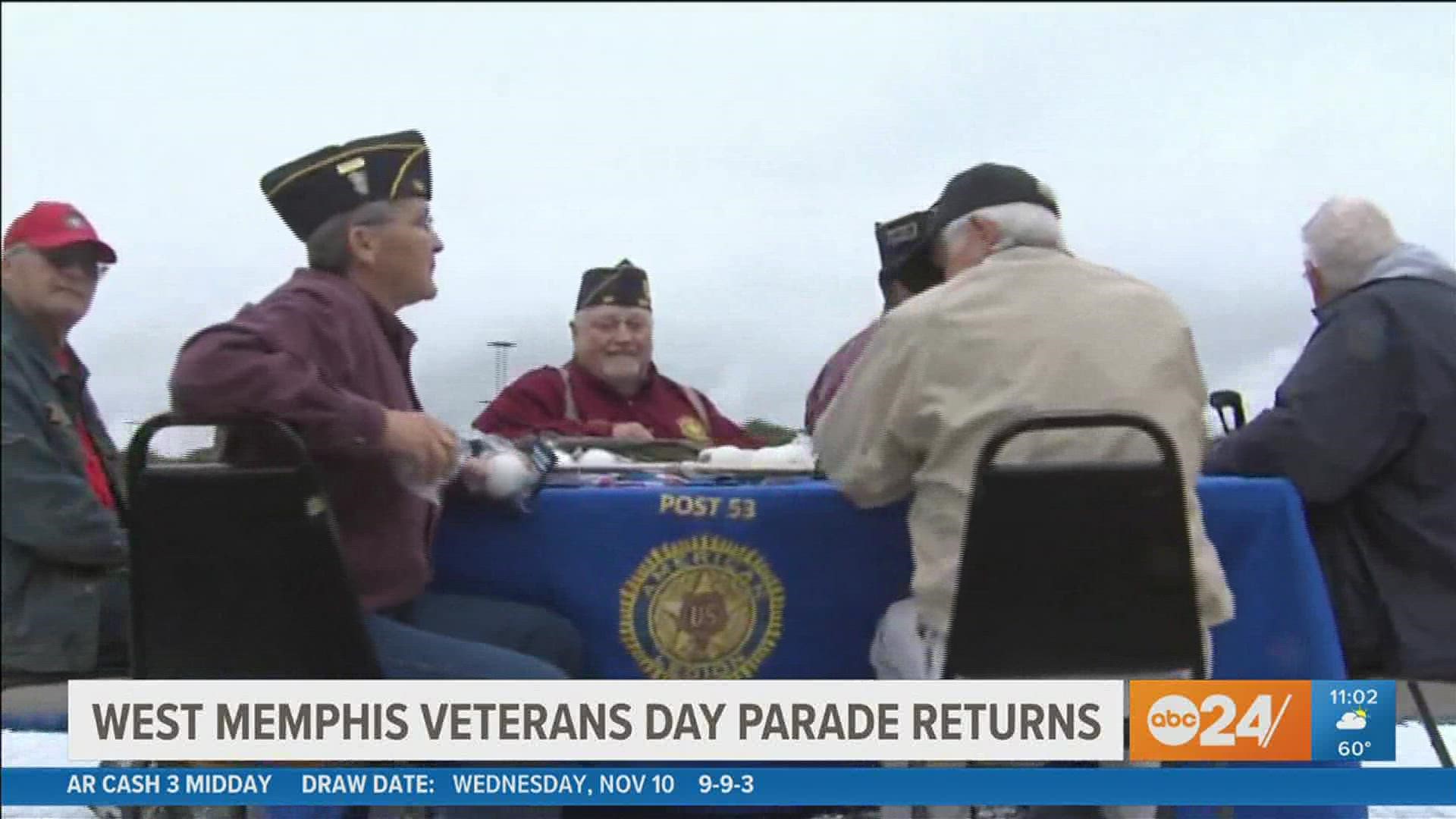 West Memphis held its first Veterans Day parade in more than 50 years on Thursday.