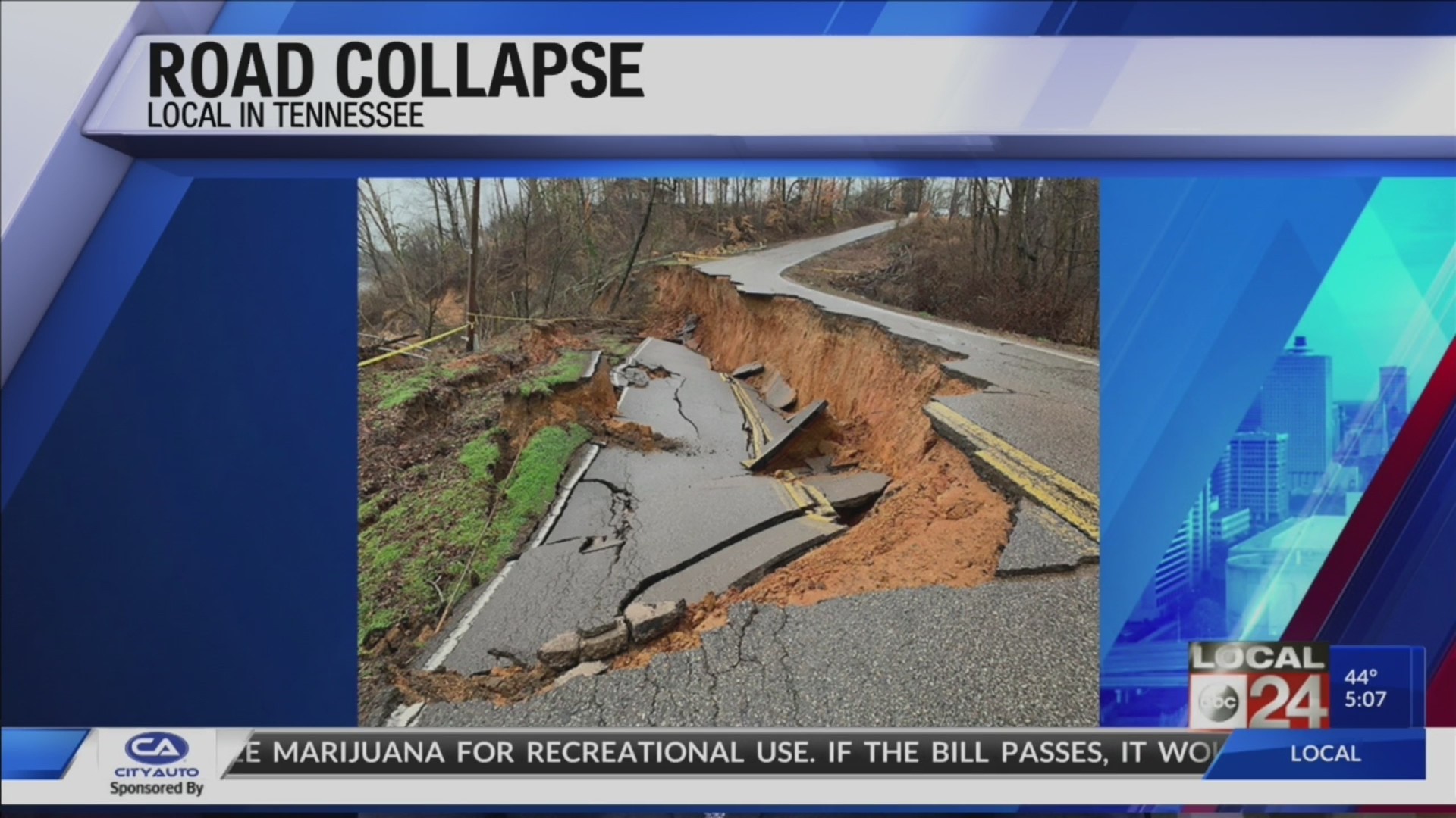 Road permanently closed after two homes collapse into the Tennessee River