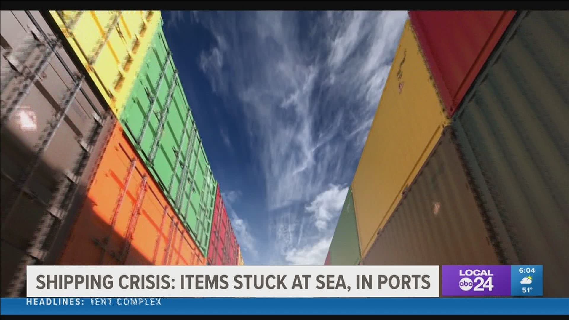 Products are either overseas, at sea, or in U.S. ports. And yes, experts say you can blame COVID-19 for part of the problem.