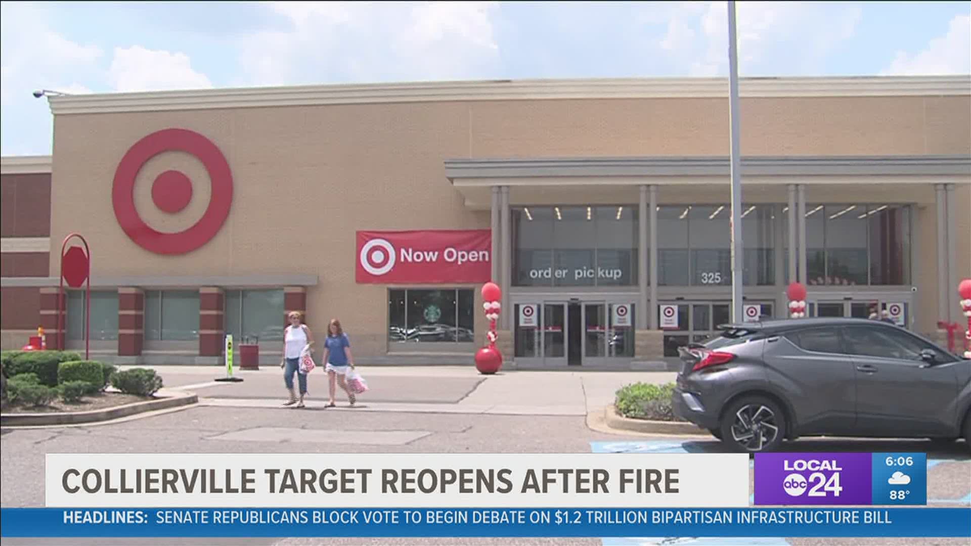 More than a month after a fire damaged the store, the Collierville Target reopened its doors July 21st.