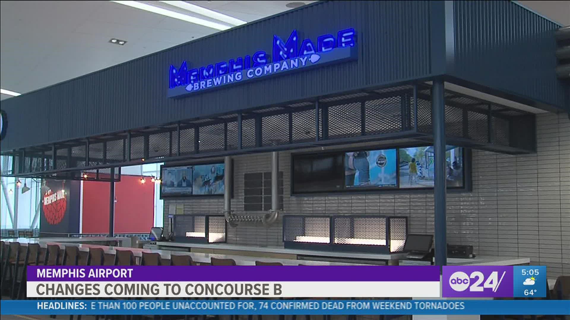 We got a closer look Wednesday at some long-awaited changes in Concourse B at Memphis International Airport.