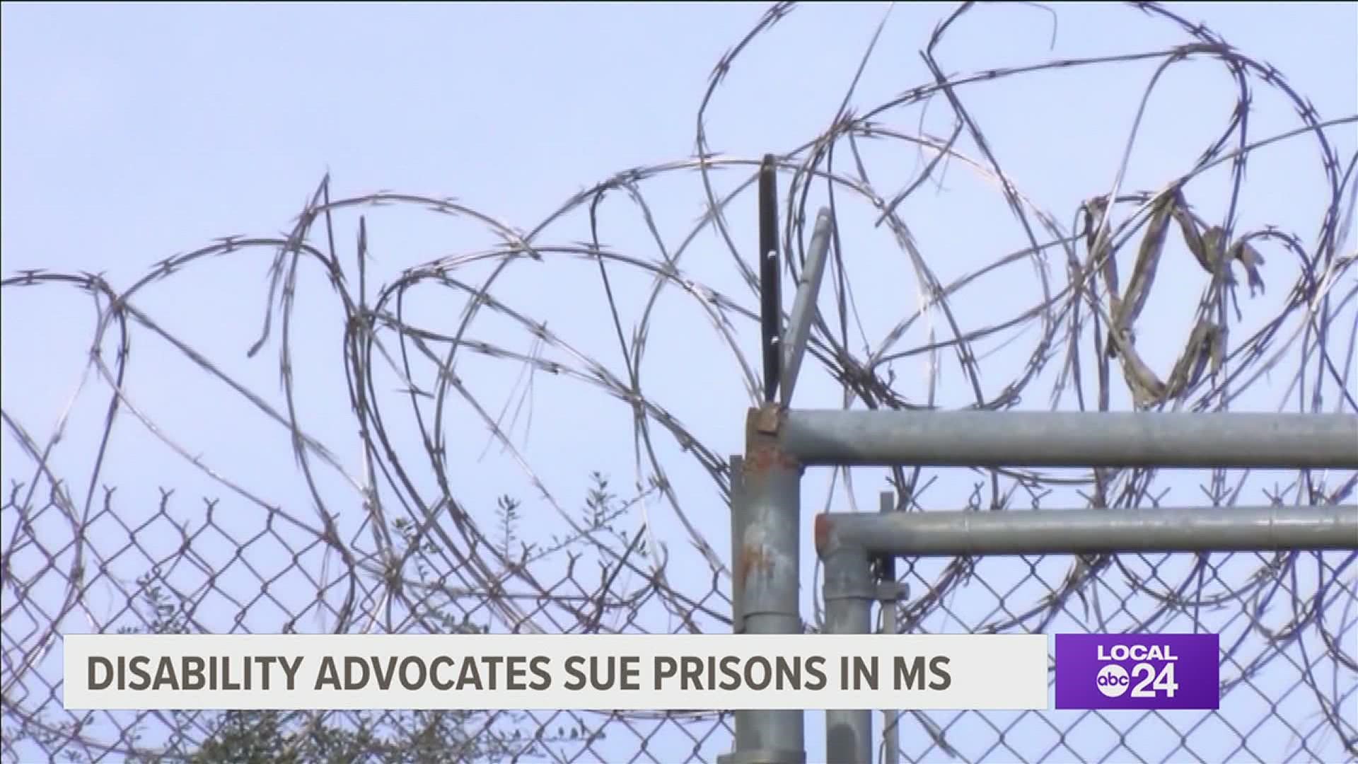 Disability Rights Mississippi filed a lawsuit in federal court Monday against the department and the state prisons' health provider, Vitalcore Health Strategies LLC.