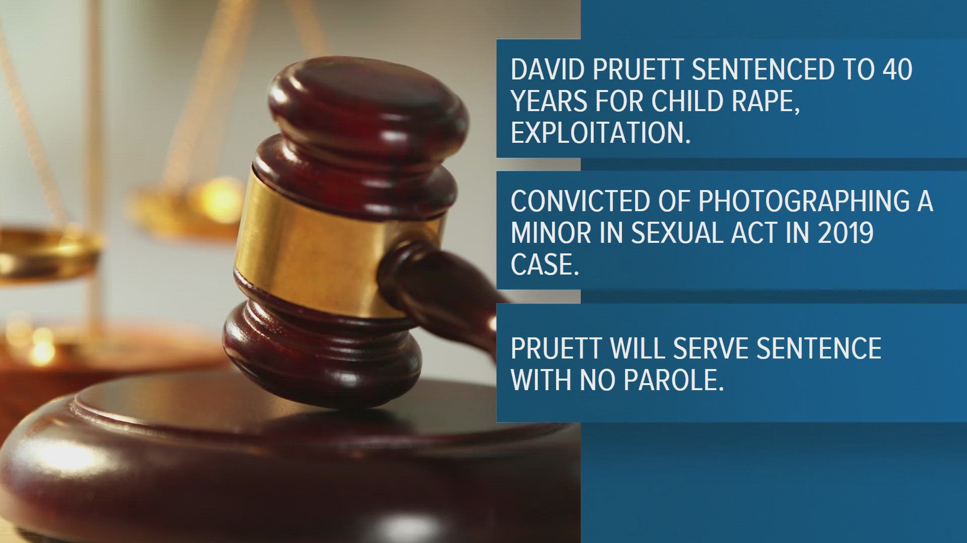The Shelby County District Attorneys Office said David Pruett was convicted of four sexual charges.