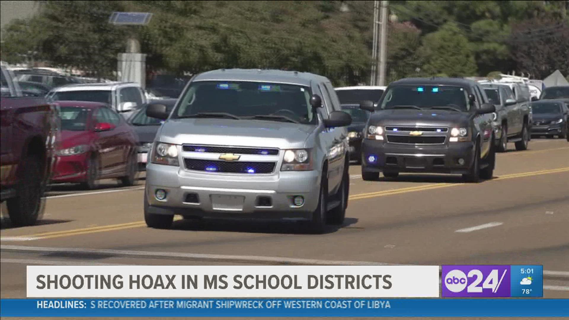 A report at DeSoto Central High was one of several hoax calls made at schools across the state Friday, according to the school district.