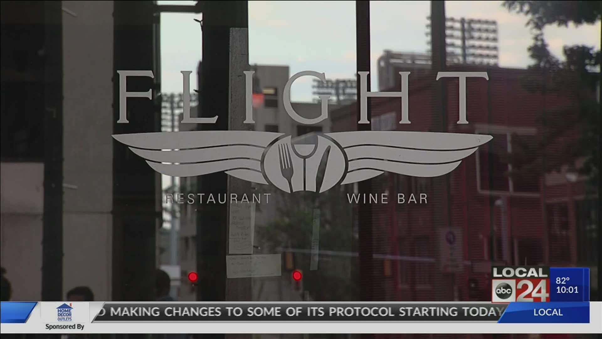call for action at flight restaurant in downtown memphis