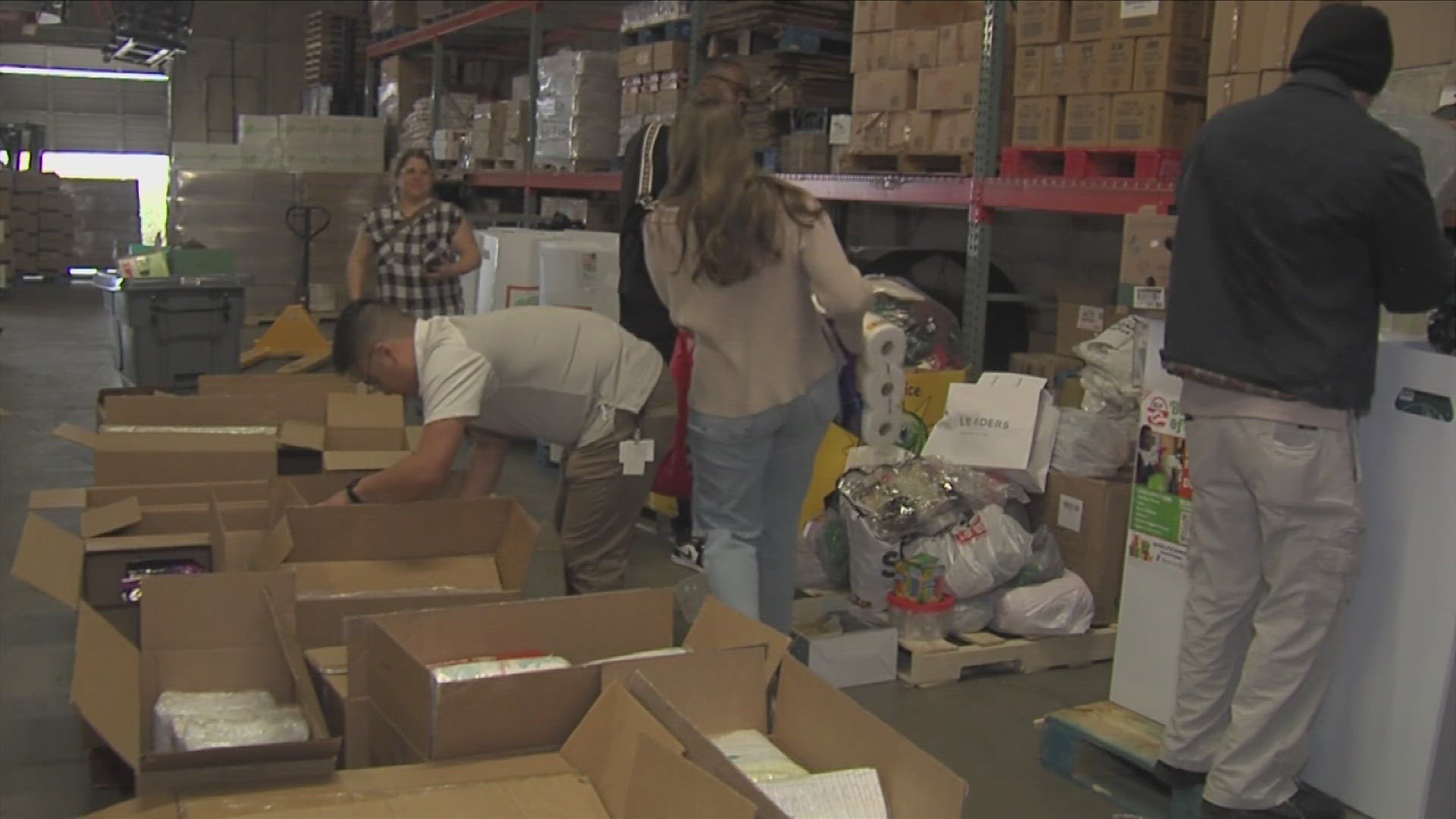 Catholic Charities joined some ABC24 staff Monday to help sort the items you donated to give to those in need.