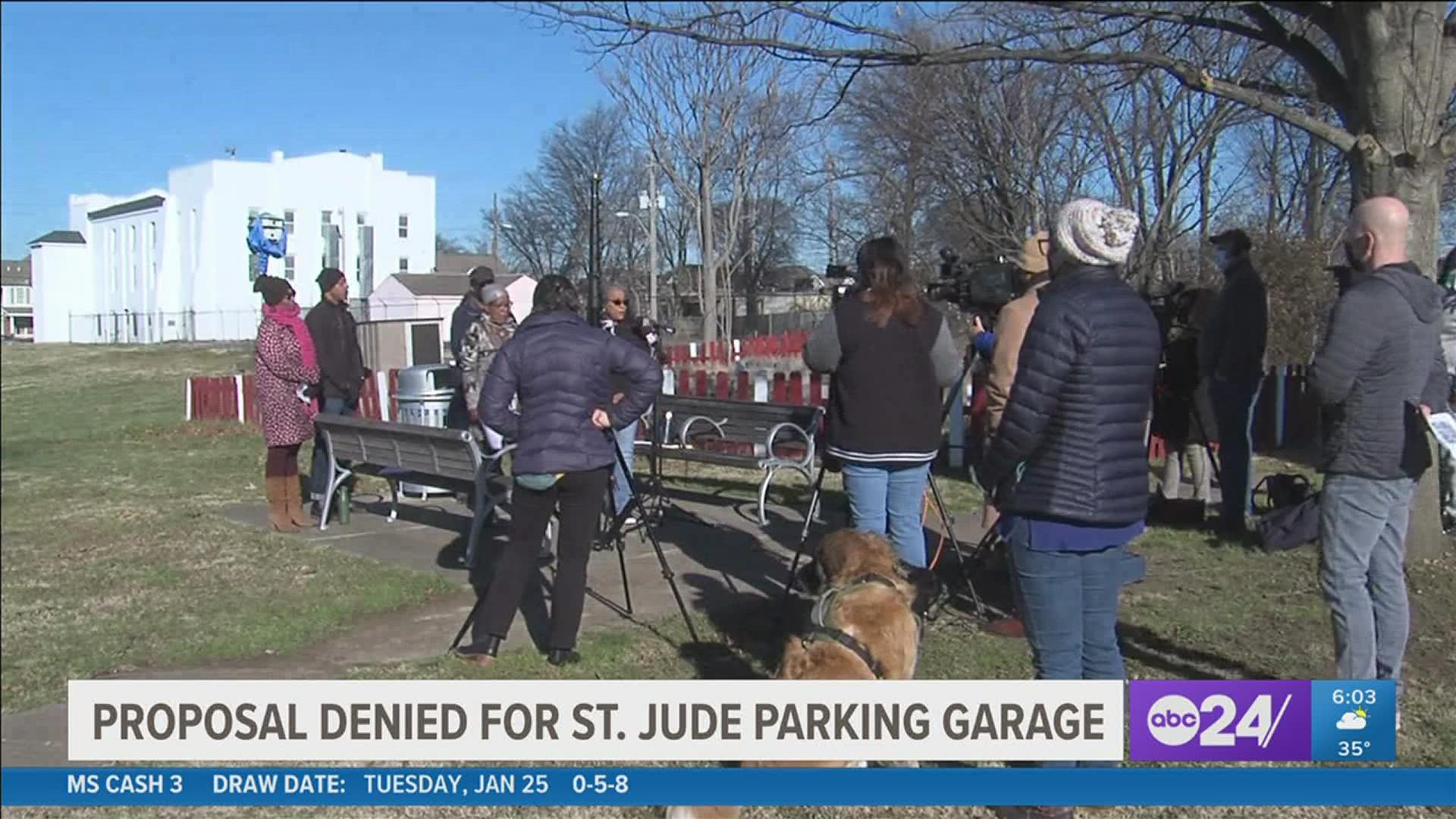 Neighbors opposed the planned structure, citing traffic dangers on nearby residential streets, but St. Jude said it needs the parking for future employees.