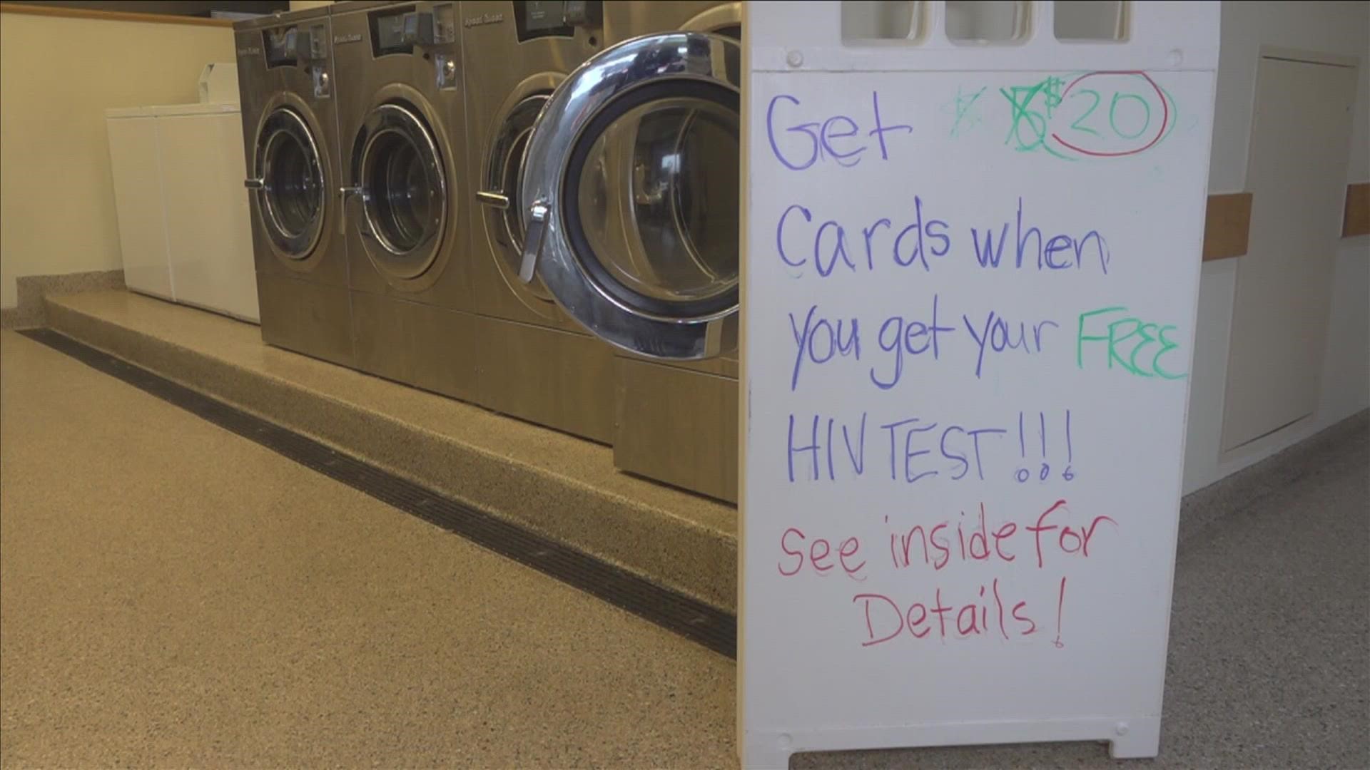 At Social Suds Laundromat, customers are also able to connect with a social service agency while waiting for their clothes.