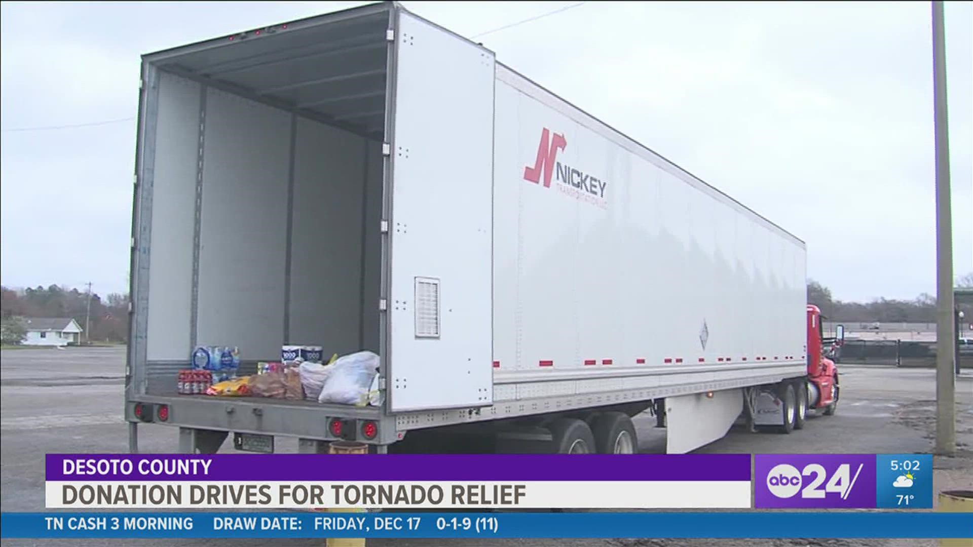Trucks with clothing and supplies are heading soon to areas where the need is greatest and some lost nearly everything.