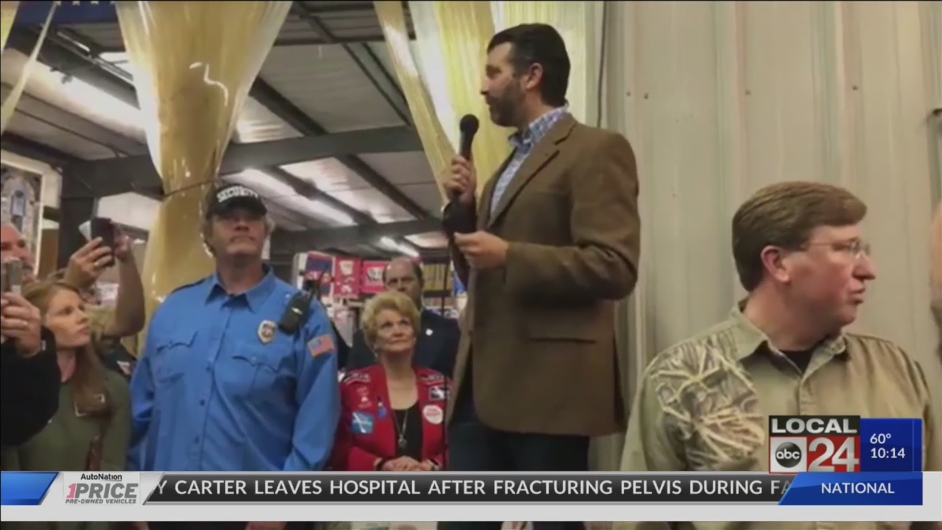 Donald Trump, Jr., in Oxford to campaign for Republican candidate for Mississippi governor