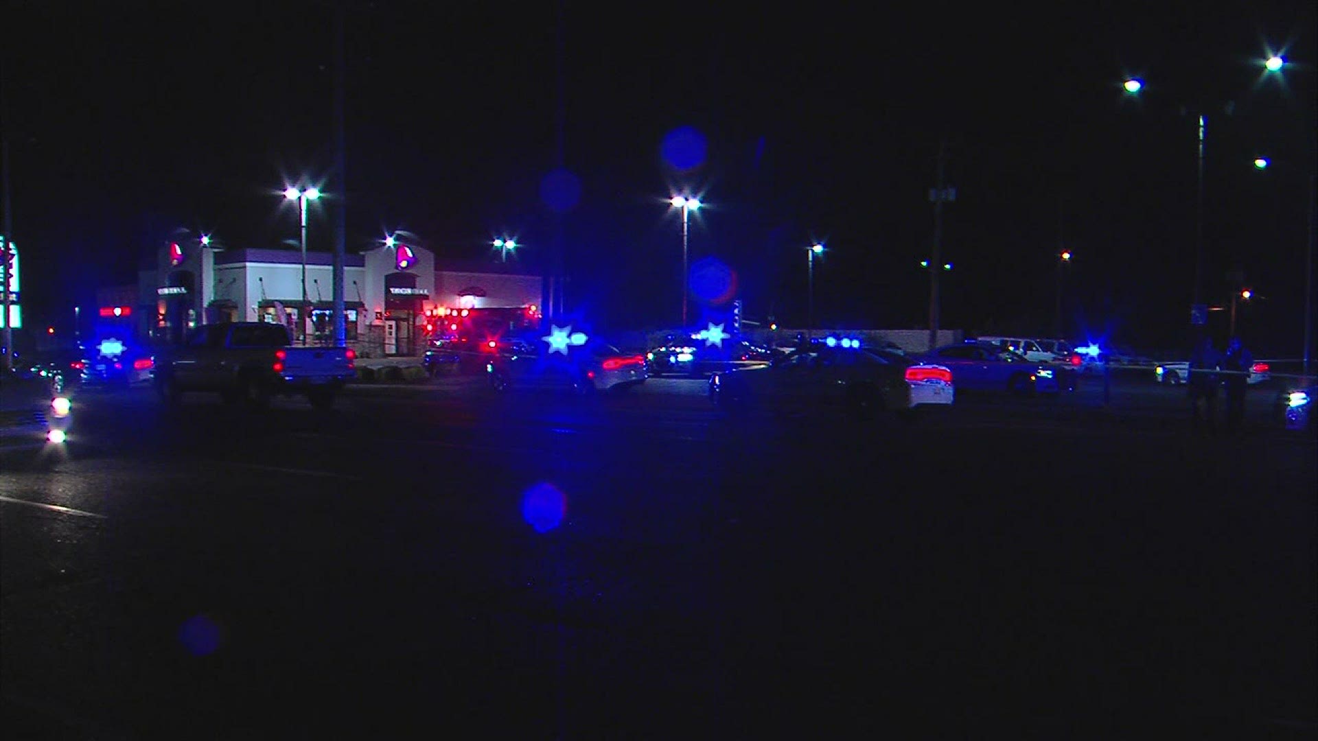 Large police presence in Taco Bell parking lot in Berclair.