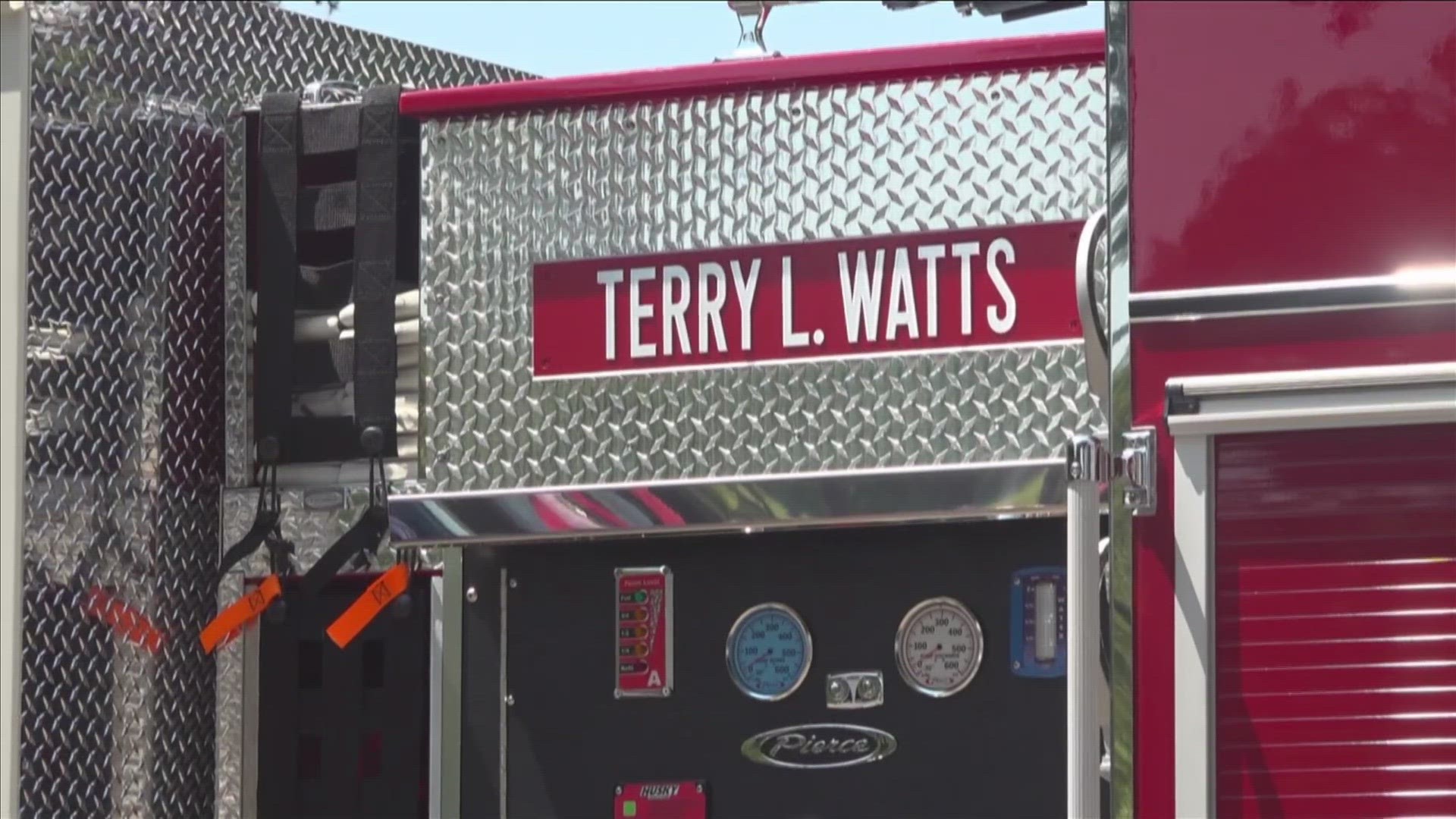 Wednesday, the Shelby County Fire Department held a dedication ceremony, with Lt. Terry Watts' name added to one of its fire engines.