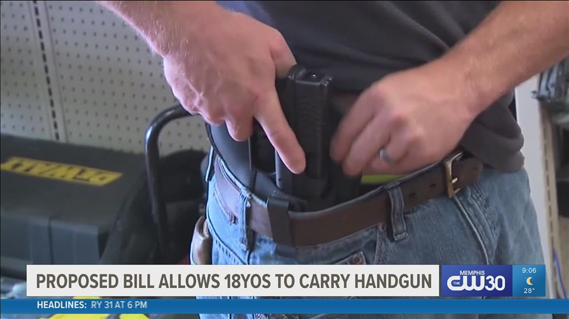 Tennessee bill would lower gun carry age, sponsor says Constitution backs it