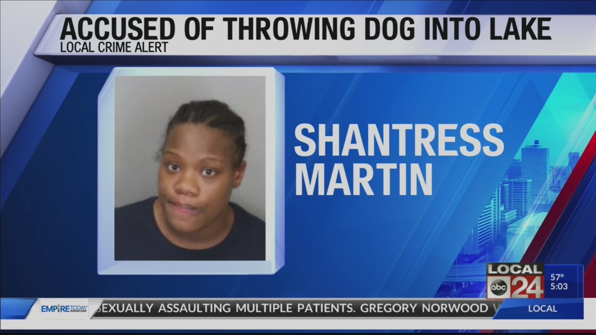 Woman arrested, accused of killing dog by throwing it into a lake