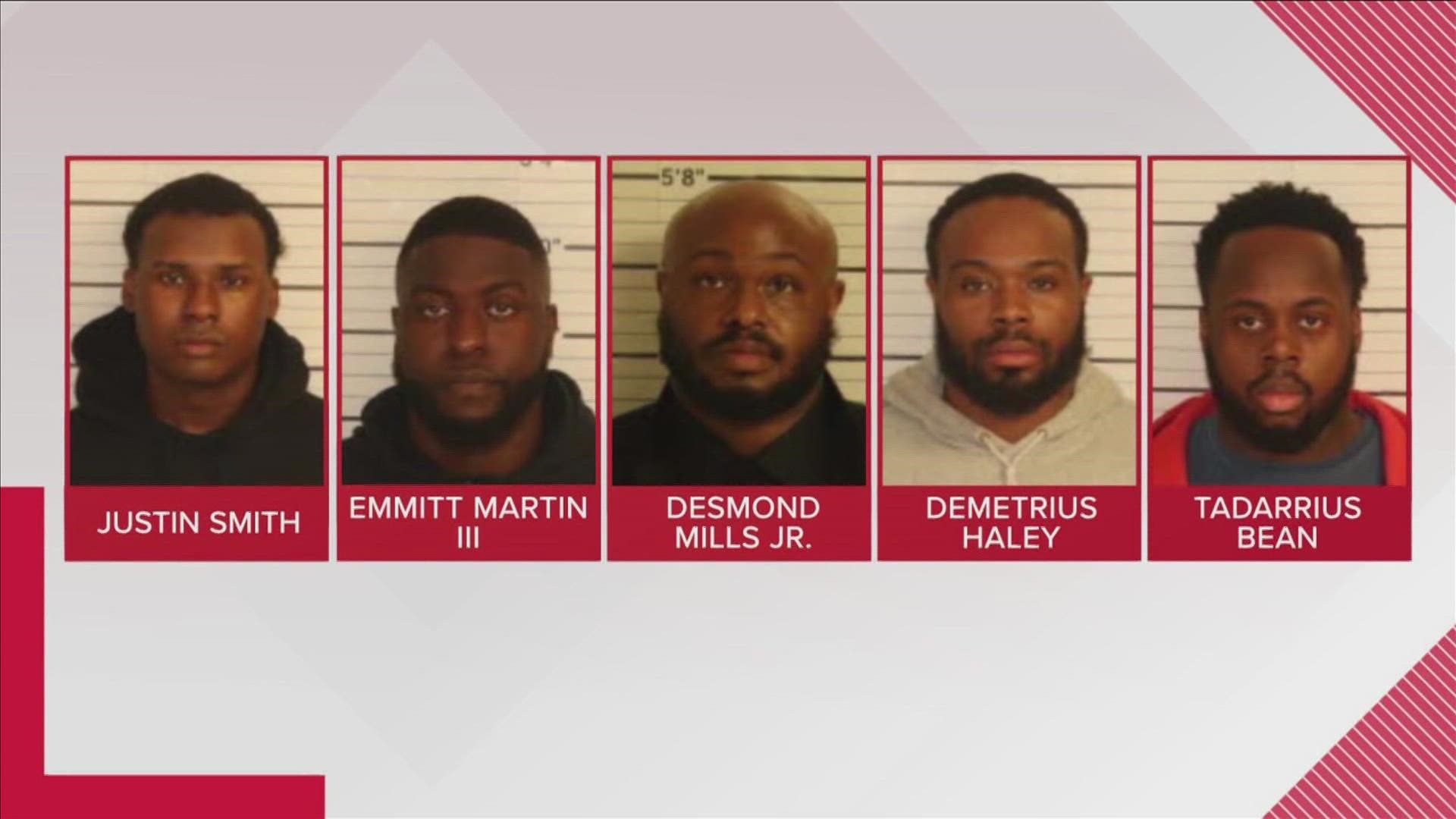 The five officers face charges of second degree murder, aggravated kidnapping and official misconduct, among others.