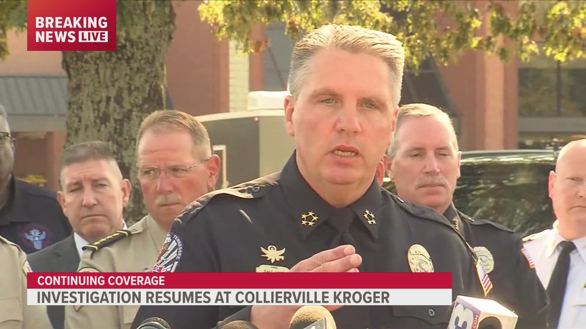 Collierville Police Chief Dale Lane provided an update Friday morning on the Kroger shooting that left 15 people injured and the shooter dead.