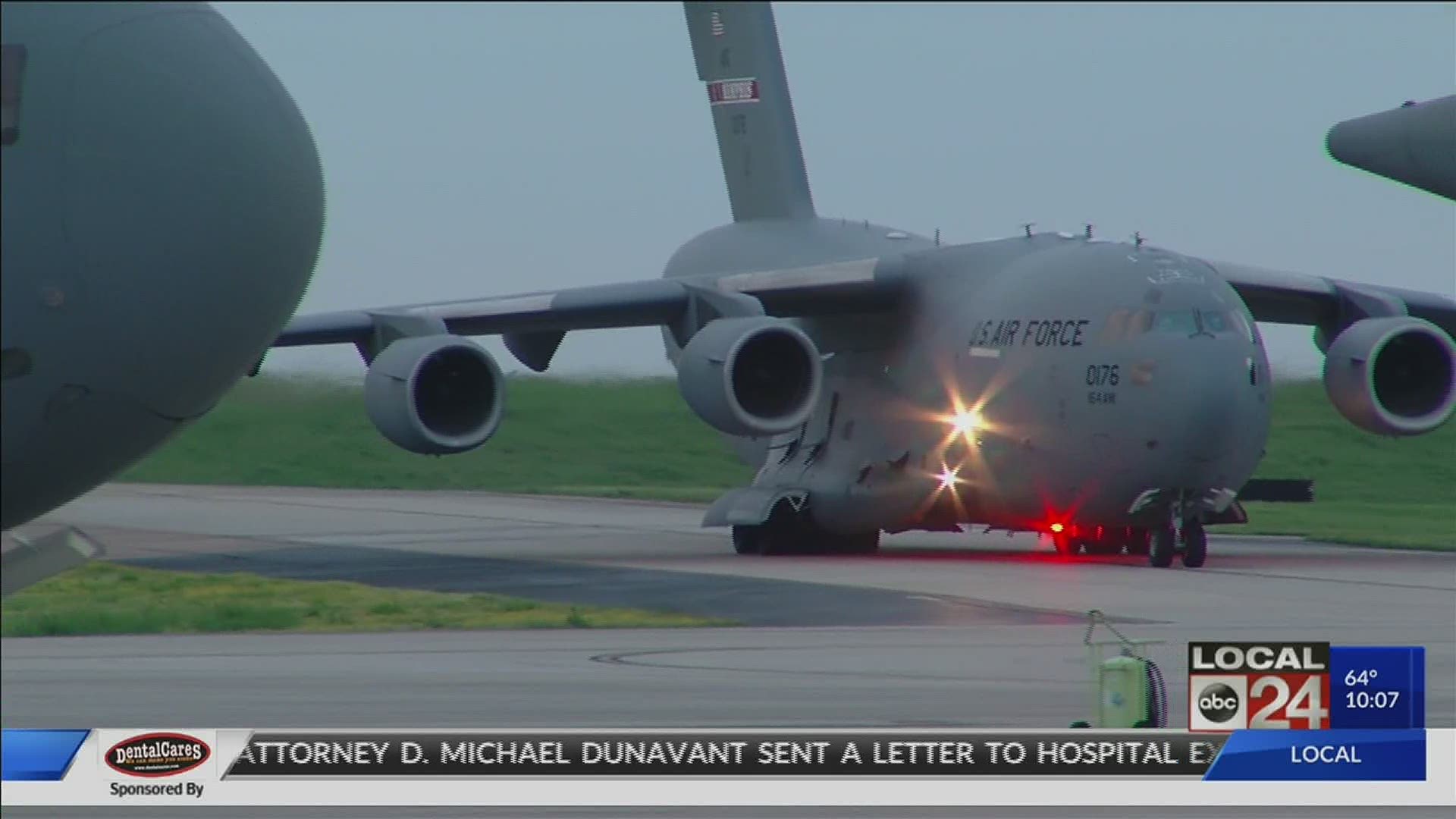 164th Airlift Wing delivered them in a C-17 cargo aircraft at the Memphis Air National Guard Base