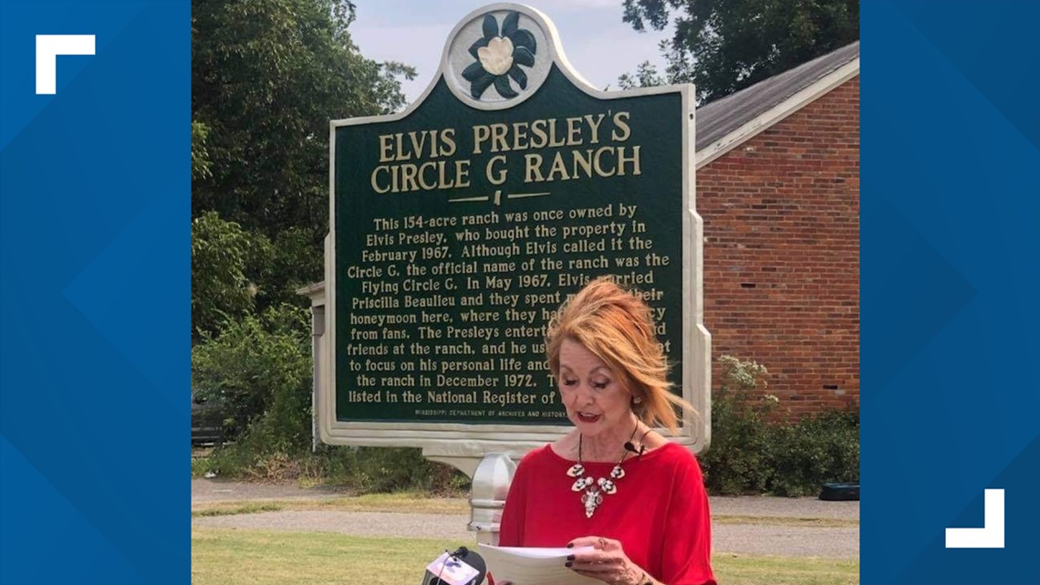 Historical Marker Stands At Elvis Circle G Ranch In Horn Lake 
