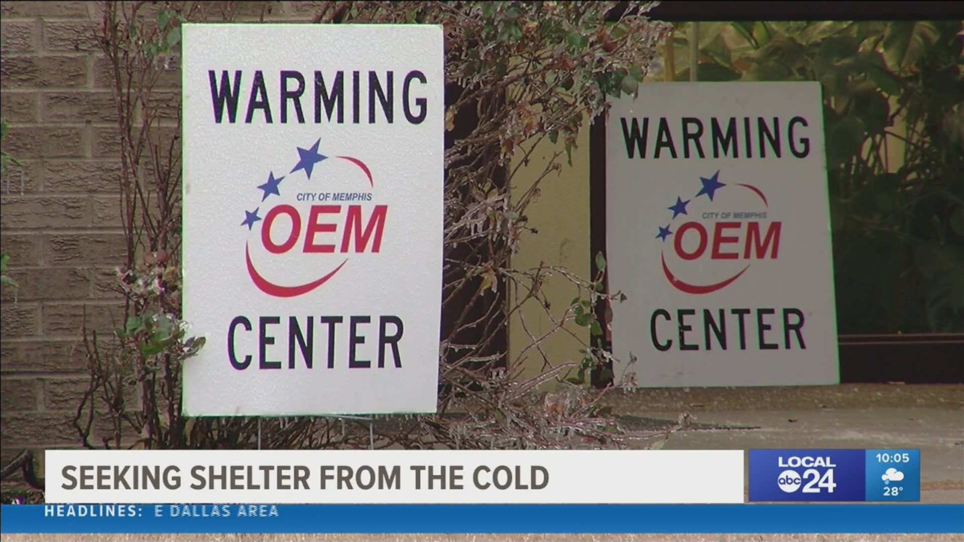 A warming center in North Memphis is open to those without electricity following Thursday's ice storm.