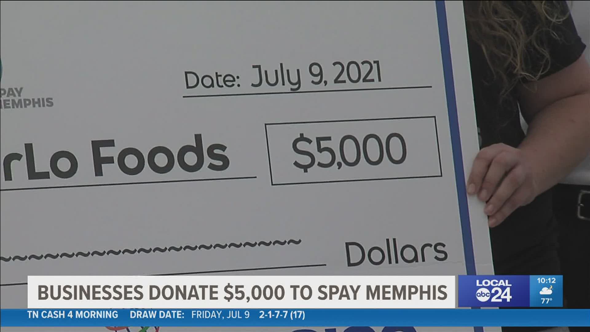 $5,000 dollars are being donated to help make spay and neuter surgeries more affordable.