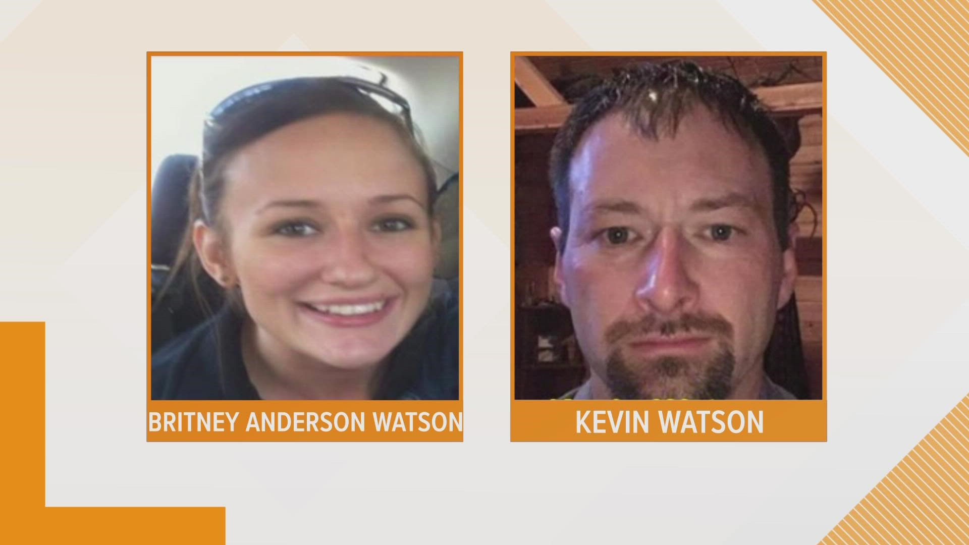 Haywood County Sheriff's office is searching for 34-year-old Britney Watson and her husband, Kevin Watson. Sheriffs said Kevin may be dangerous.