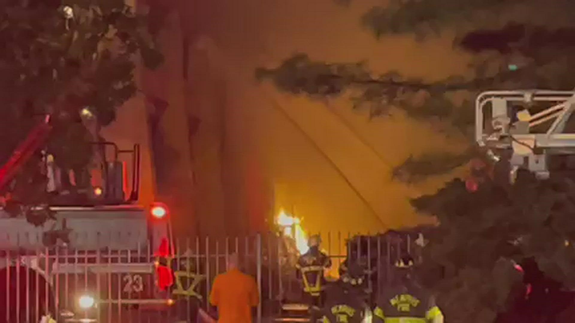 A massive fire covered Baymont Inn hotel on Shelby Oaks drive Monday, May 7 a little before 1:45 a.m.