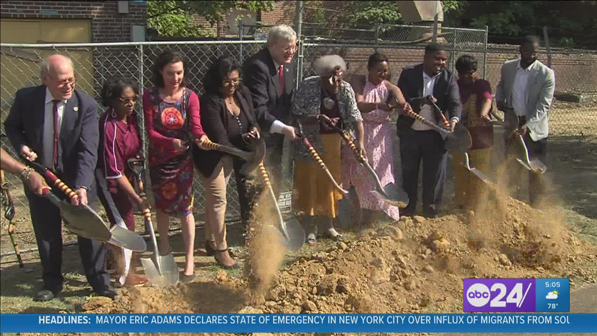 Memphis-Shelby County Schools broke ground on a planned project at the historic Melrose High School in Orange Mound.