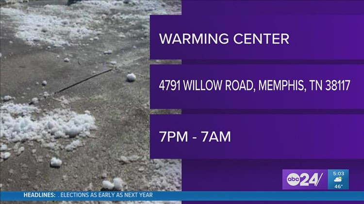 City of Memphis Warming Center opens Wednesday night